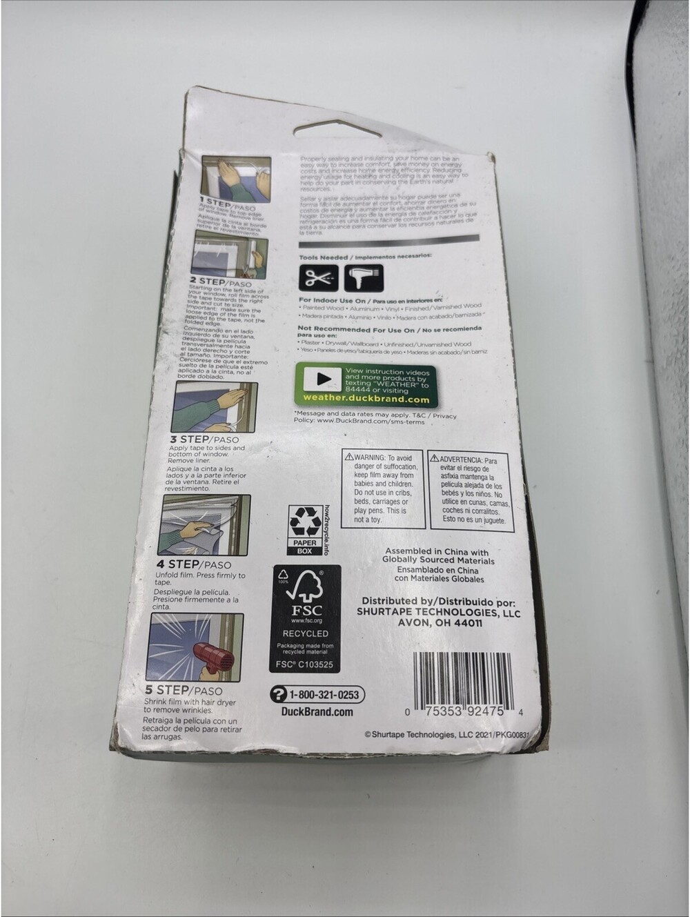 Duck Indoor Rolled Window Insulation Kit, 62 In x 420 In - Picture 4 of 5